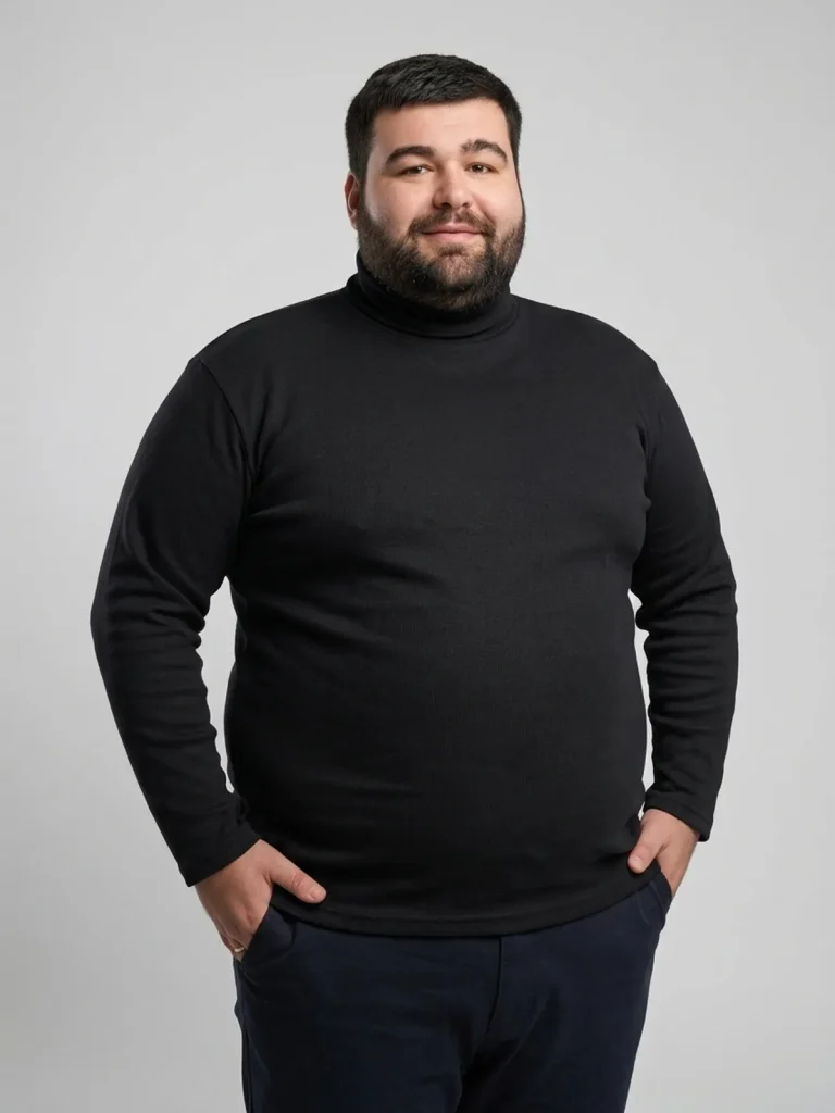 Чоловічий гольф батал чорний